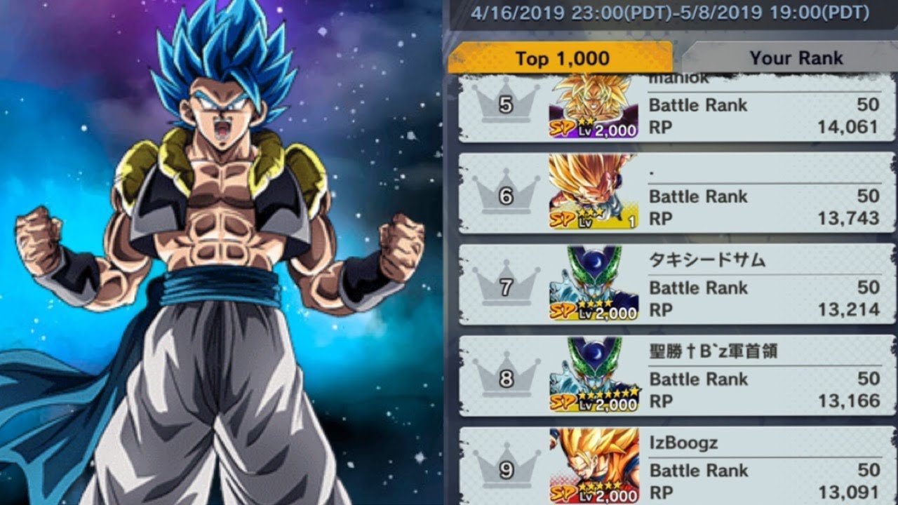 Dbl Ranks Top 10 PvP PvP Rank Grind Gameplay Ft Saiyan Team | Dragon Ball Legends ...