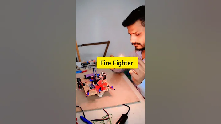 Fire Fighting Robot, Fire Detector Project, Fire Alarm, Fire Fighting Robotic Car #science #shorts