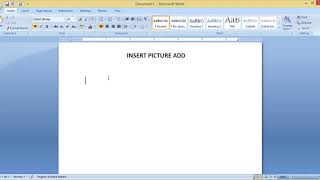 MicroSoft Office Word -2007 Insert Picture Add