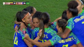 W Gold Cup | Colombia vs Brazil | Brazil strikes fast to go up early in the match!