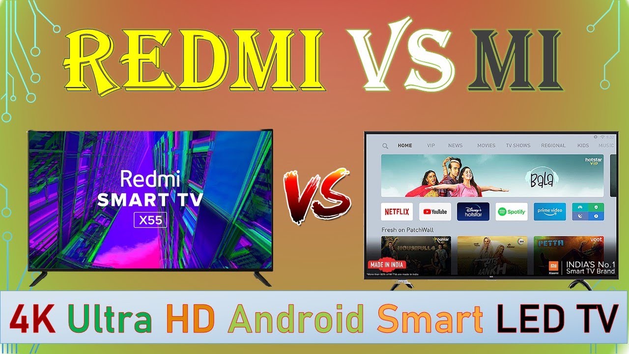 Redmi TV vs MI TV Difference MI TV 4X vs Redmi TV X55 Campare YouTube