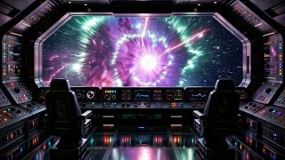 Futuristic Bridge Ambient Noise | 9 Hour Nebula Lightning