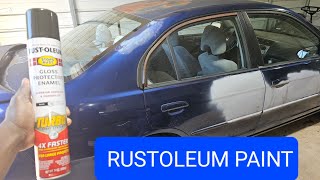 I PAINTED MY CAR WITH THE RUSTOLEUM TURBO PAINT !!! CAME OUT CRAAZZZYYYYY !!! MUST WATCH