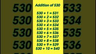 Addition of 530