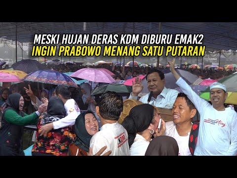 MESKI HUJAN DERAS | KDM DIBURU EMAK-EMAK DI GARUT SELATAN | INGIN PRABOWO MENANG SATU PUTARAN