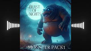 BEAST OF NIGHTS:  MONSTER PACK1 WATERMARKED | Game Ready SFX | Unity Sound Pack