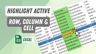 How to Highlight Active Row, Column &amp; Cell in Excel (3 Colors)