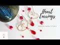 Heart Earrings - How to Make Wire Heart and Swarovksi Crystal Earrings - Jewellery Making Tutorial