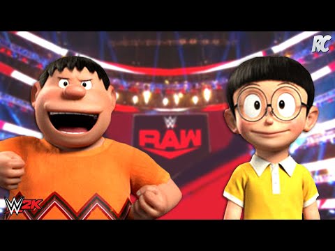 Nobita vs Gian fight in WWE Raw 2020 full match – Doraemon Hindi episode in WWE Nobita fights Gian