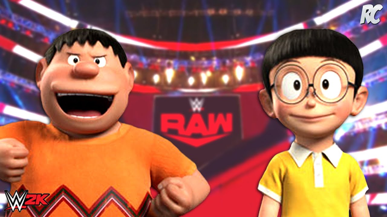 Nobita vs Gian fight in WWE Raw 2020 full match – Doraemon Hindi ...