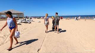 The Baltic Sea. Jurmala beach. The resort city of Jurmala. Latvia. Walking tour 2021