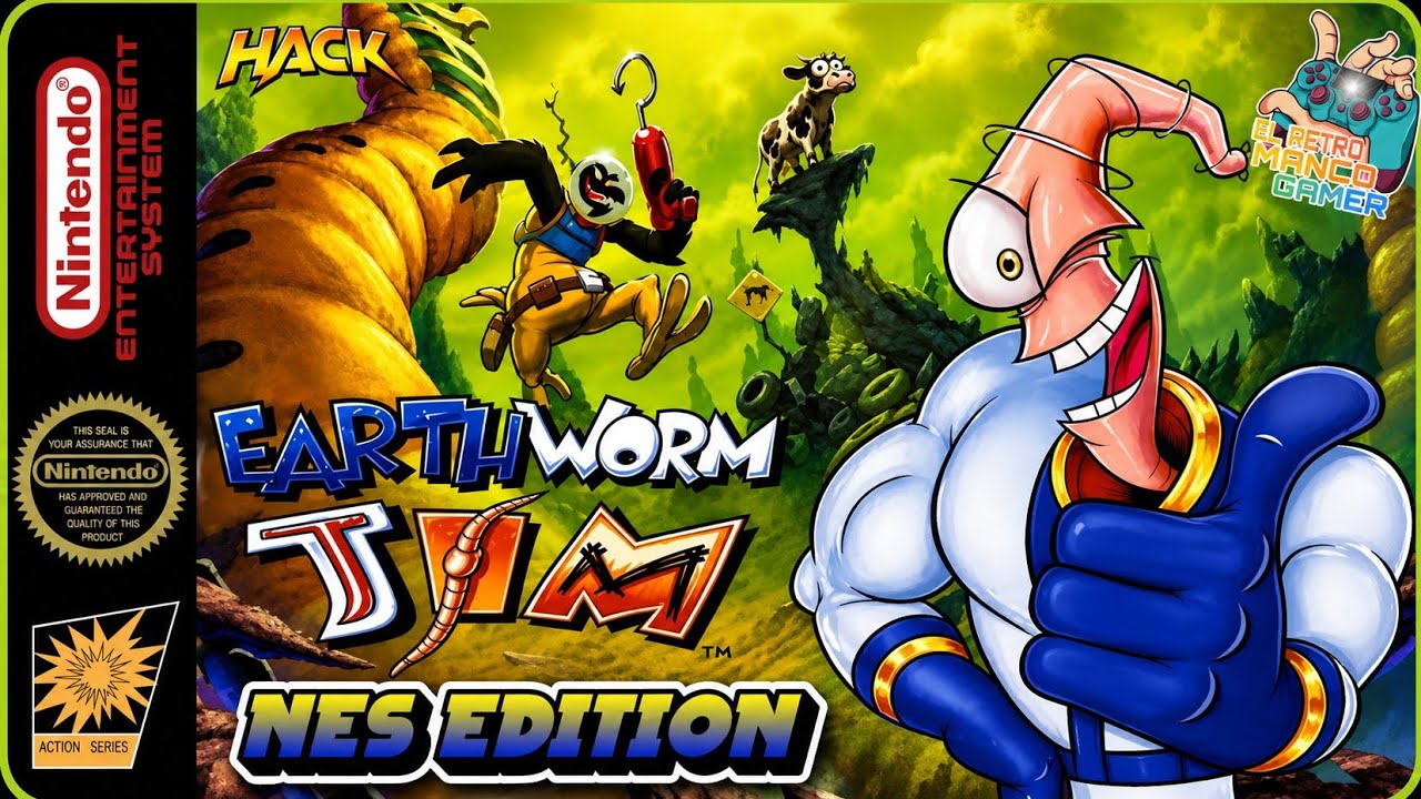 EARTHWORM JIM NES EDITION - BOOTLEG MEJORADO🪱 NES(FamilyGame)