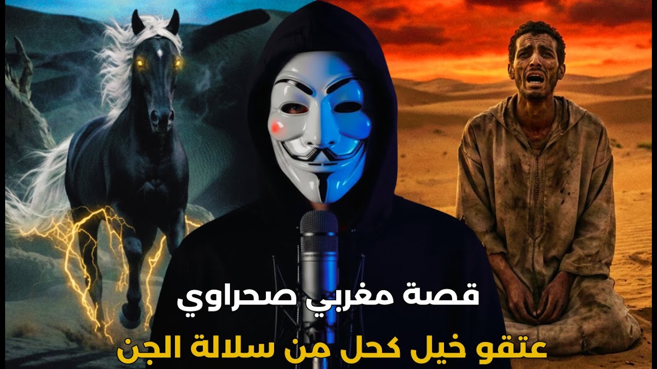 قصة شاب مغربي  تلف في الصحراء وكان غادي يموت وعتقو خيل كحل من عالم الجن | قصة مرعبة حقيقية