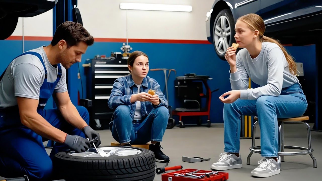 Single Dad Mechanic Fixed a Flat for a Crying Teen — Her Billionaire Mother Called the Next Morning