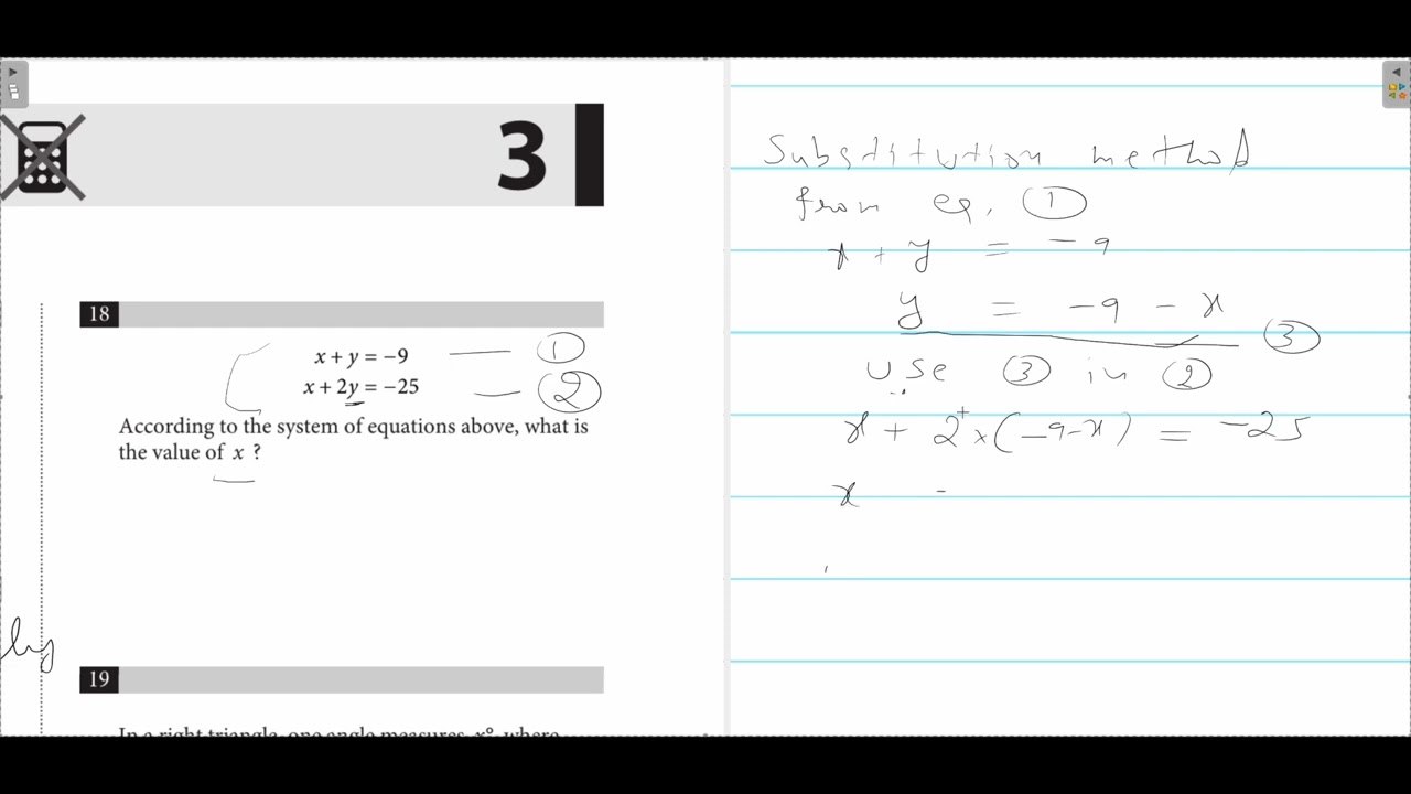 SAT Math Practice | System of Equations Question Explained (Step by Step)