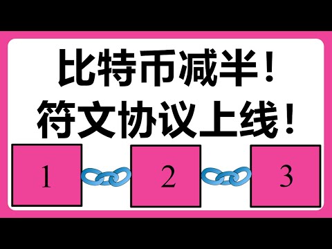 比特币减半完成！比特币会暴涨吗？符文协议上线！新的暴富机会！？Bitcoin Halving Runes Protocol SATOSHI•NAKAMOTO #324