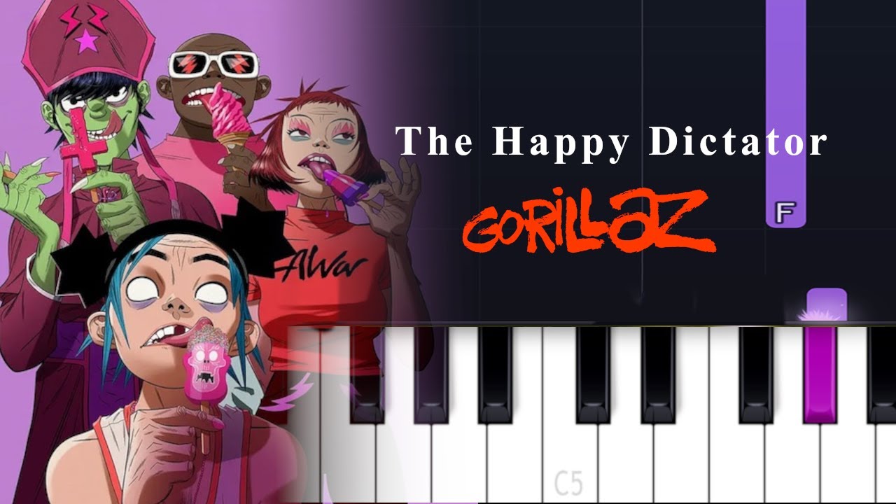 Gorillaz - The Happy Dictator ft Sparks (Piano Tutorial)
