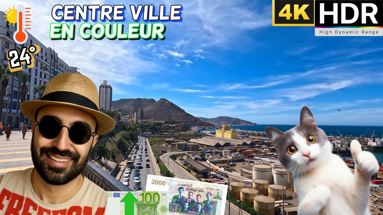 Oran, flânerie, brise marine et petits félins🌤️24° TAUX 1€= ⬆️⬆️257DA #338  #oran #dz #وهران