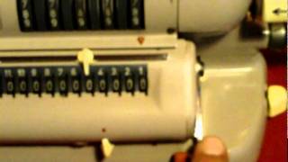 ANTIQUE VINTAGE GERMAN CALCULATOR ' WALTHER ' WSR160...works perfect !!