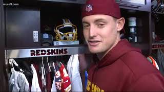 Redskins punter and trivia board maker Tress Way lets us inside his locker