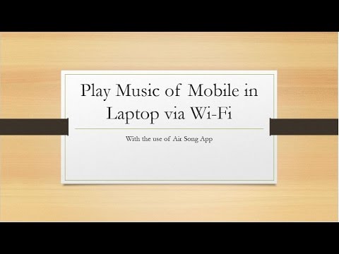 Play Music of Mobile in Laptop via Wi-Fi by J B Techno