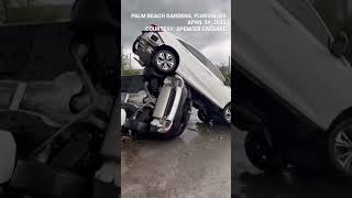 Tornado flips and piles up cars, uproots trees in Florida's Palm Beach