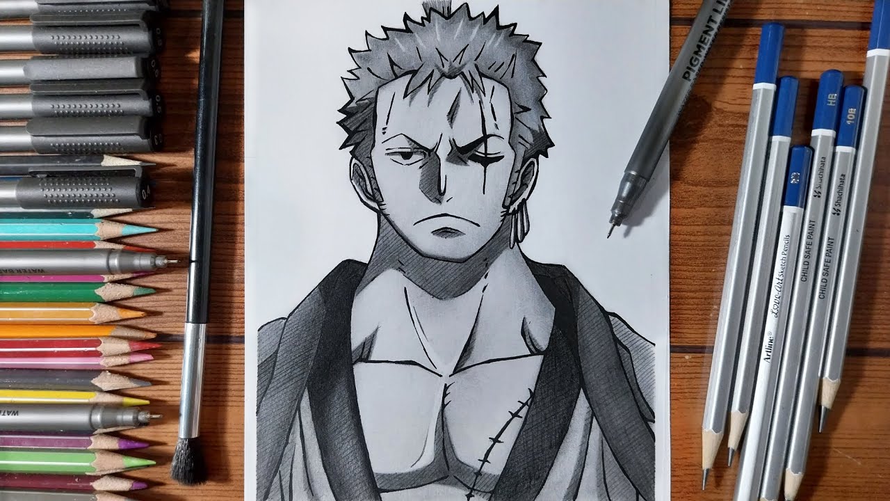Drawing zoro | One Piece - YouTube