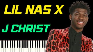 LIL NAS X - J CHRIST | PIANO TUTORIEL