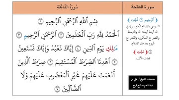 سورة الفاتحة برواية السوسي صاحب الادغام الكبير عن ابوعمرو البصري تلاوة القارىء شاكر العصيمي