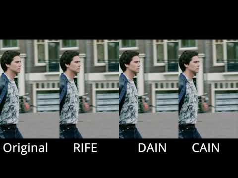 RIFE vs. DAIN vs. CAIN - Frame Interpolation Comparison Clips