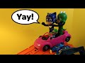 PJ Masks and Rocky Race Cars! - PJ Masks and Paw Patrol Toy Racing Videos