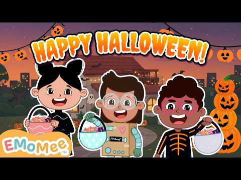 🎃 Trick-or-Treat Halloween Adventure with EMoMee 🍬👻 | Halloween Video for Kids