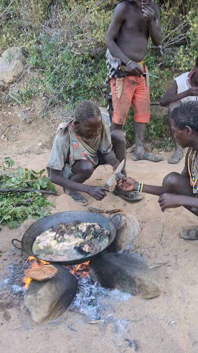 sharing the style of the Hadzabe tribe#africantribe #hadzabetribe #bushmen #wildlife #nature #africa