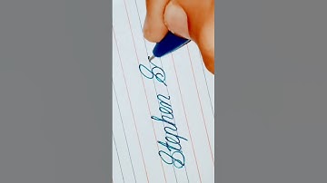 Stephen Samuel writing neatly in cursive. comment your name 🙏 #video #calligraphy  #shortsviral