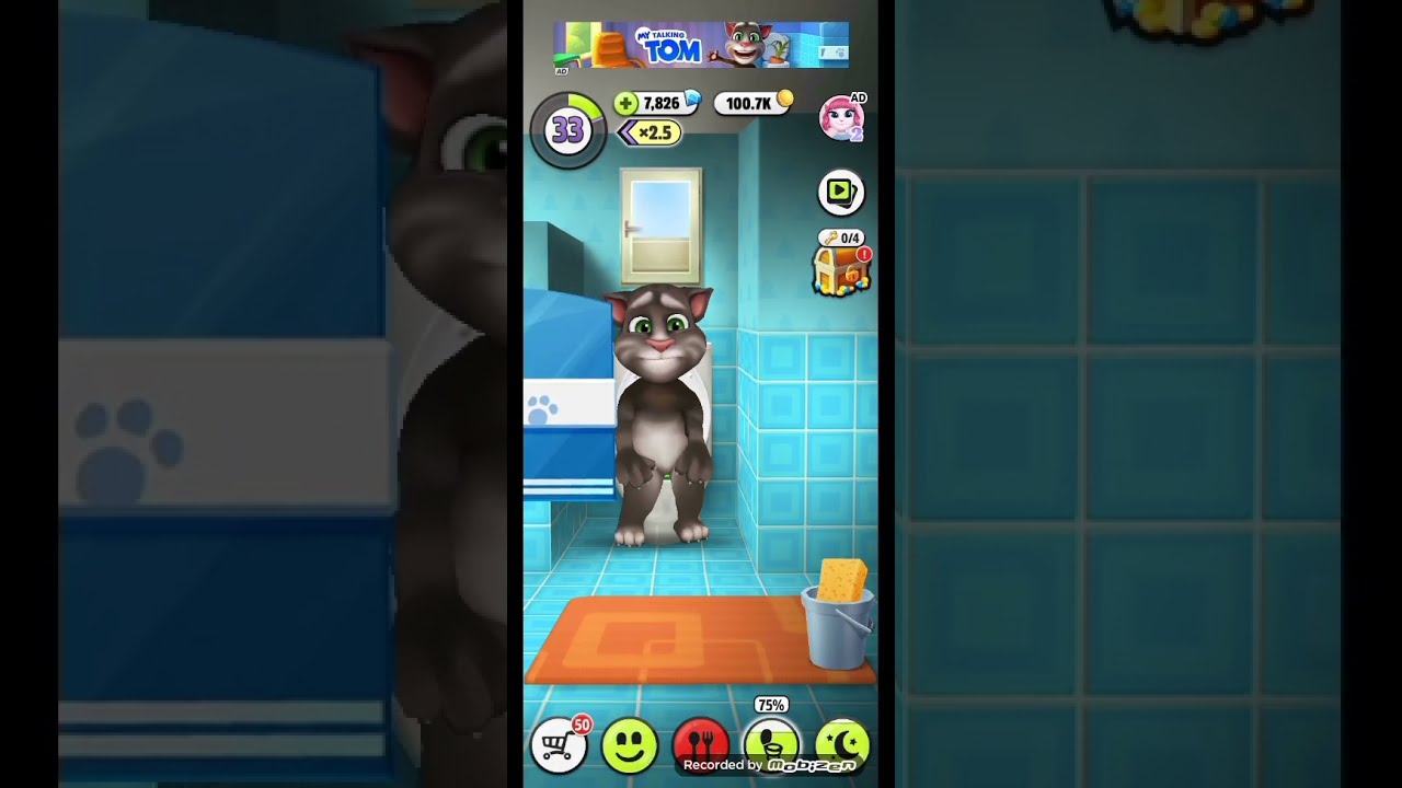 My Talking Tom Bathroom Door Press Glitch 2