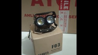 Lampu FOGLAMP LED AYOTO F03 2 Mata Tembak Pojie Motor Mobil  SUPERBRIGHT