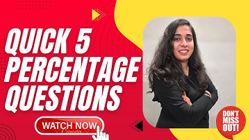 Quick 5 Percentage Questions - UGC NET Exam
