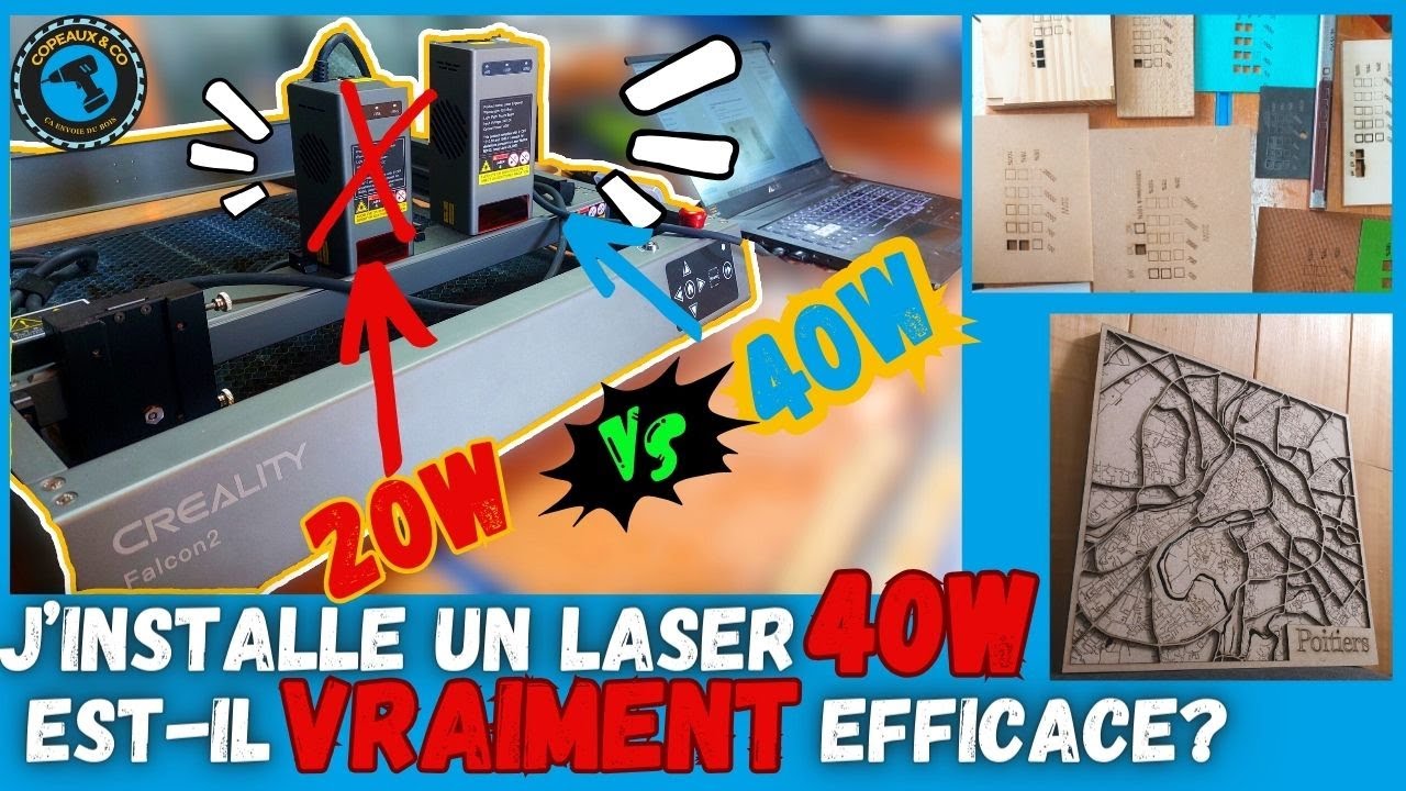 40W Creality Falcon 2 Laser Cutter / Engraver (Cuts Wood In One Pass With  Ease) 