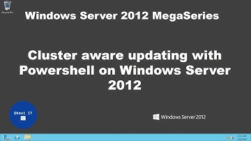 Cluster Aware updating with Powershell on Windows Server 2012