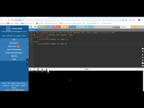 Even Odd Program in Python - YouTube