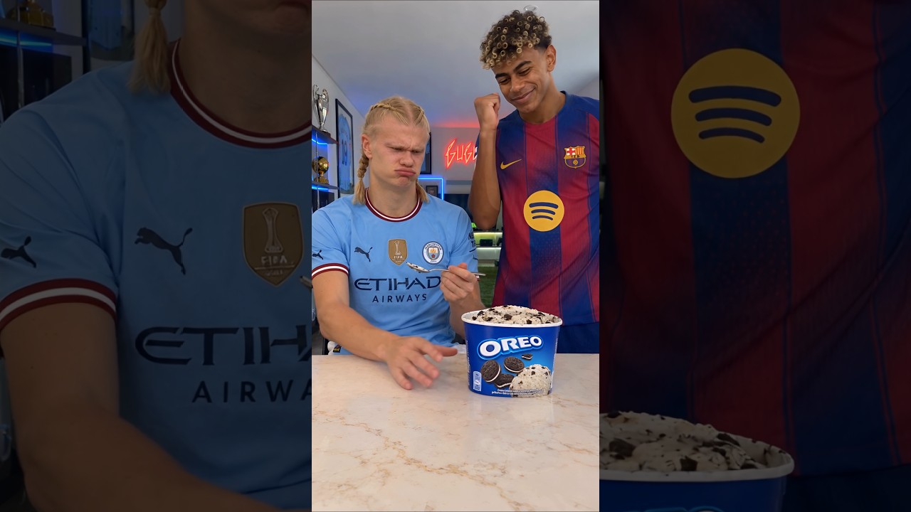 Tiny Spoon vs BIGGEST Spoon Ever 🍨🤯 #football #yamal #erlinghaaland