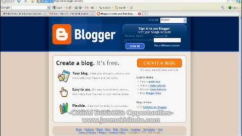How To Make A Blog In Blogger.com Using Your Gmail Google Account