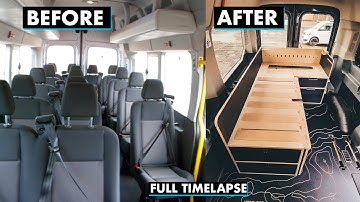Transit Mini Bus VAN CONVERSION - Install and walkthrough