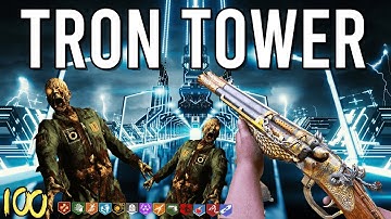 BEATING THE TRON TOWER CUSTOM ZOMBIE MAP [BO3 Zombies]