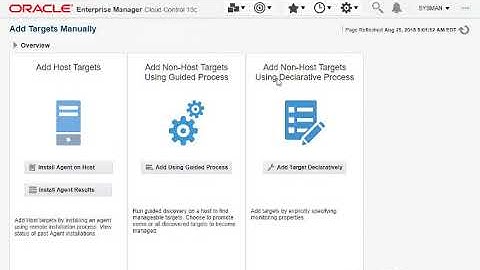 Add new target in Oracle oem 13c