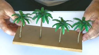 How to make MINIATURE PALM TREES for your MODELS, dioramas and nativity scenes