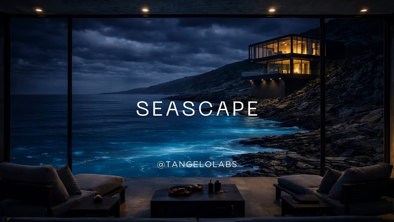 Luxury Midnight Seascape | 4K Ultra HD Dark Atlantic Ambience for Deep Work