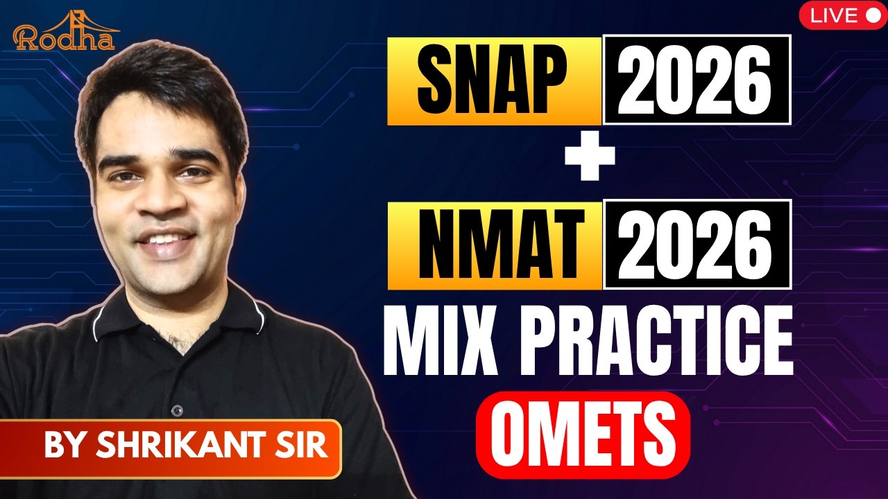 SNAP + NMAT 2026 Weekly Mixed Practice | Live Question Solving ...