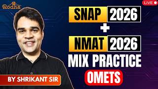 SNAP + NMAT 2026 Weekly Mixed Practice | Live Question Solving | Shrikant Sir Rodha