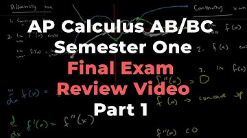 AP Calculus AB / BC Semester 1 Final Exam Review Video Part 1